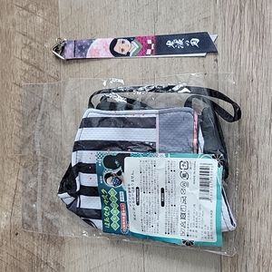 Demon slayer banner clip and japanese mask